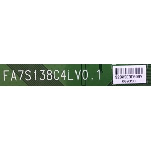 T-CON TOSHIBA / 75017090 / FA7S138C4LV0.1 / 2903E / PANEL LTA550HF01 / MODELO 55SV670U
