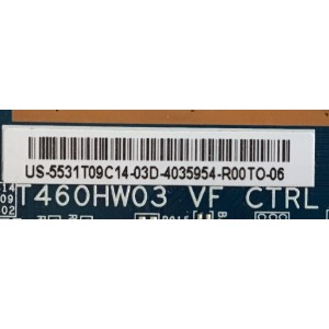 T-CON SAMSUNG / 55.31T09.C14 / 46T03-C09 / 5531T09C14 / T460HW03 / PANEL T315HW04 V.2 / MODELO LN32C530F1FXZA AA03 / LN32C550J1FXZA