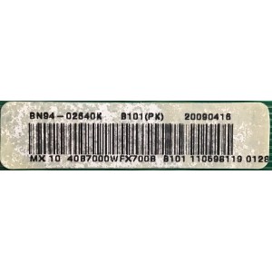 MAIN SAMSUNG / BN94-02640K / BN97-03189G / BN41-01170D / SISTITUTAS BN94-02640A / BN94-02640A / BN94-02640B / BN94-02640M / BN94-02640C / PANEL LTF400HF08-A01 / MODELO UN40B7000WFXZA SQ01