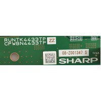 LED DIRIVER / RUNTK4433TPZZ / 08-Z001347 / RUNTK4433TP / CPWBN4433TP/ MODELOS LC-60LE920UN 