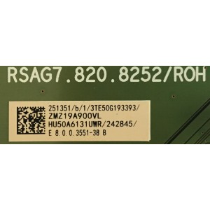 MAIN SHARP/ 251351 / RSAG7.820.8252/ROH / 242845 / HU50A6131UWR / PANEL HD500S1U52\S1\GM\BBY\ROH / DISPLAY T500QVN03.9 / MODELO LC-50LBU711U / LC-50BU711U 