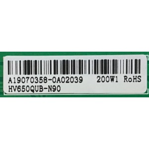 LED DRIVER VIZIO / 60101-03423 / PW.LD172W13671 / HV650QUB-N90 / PANEL BOEI650WQ1_H / MODELO M656-G4 LBNFQOAV