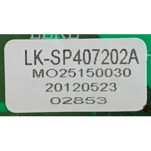 FUENTE DE PODER APEX / LK-SP407202A / MO25150030 / 20120523 / CQC04001011196 / PANEL T315XW06 V.5 / MODELO LE3212D