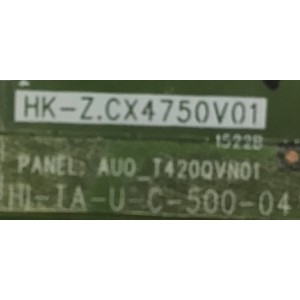 TCON SIGCUS / HK-Z.CX4750V01 / HI-TA-U-C-500-04 / CX-15050060-4-S00227 / 890-CON-42A0000-0H / PANEL T420QVN01.0 / MODELO 