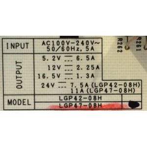 FUENTE DE PODER LG / EAY40505205 / EAX40157601 / 40505205 / PANEL LC470WUN-(SA)(B1) / MODELO 47LG50-UG AUSQLVM