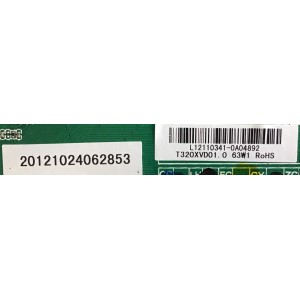 MAIN FUENTE (COMBO) ELEMENT / L12110341  / TP.MS3391.P91 / 20121024062853 / PANEL T320XVD01.0 / MODELO ELEFW327