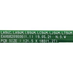 MAIN LG / EBU65672220 / EAX68209006(1.1) / PANEL NC320DXG-ABGX2 / MODELOS  32LM620BPUA.DUSELUM / 32LM620BPUA.BUSELJM