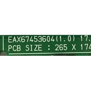 MAIN LG / EBT65033106 / EAX67453604(1.0) / 64482201 / PANEL LC550EGG (FK)(M3) / MODELO 55UV340H-UA.AUSYLJR
