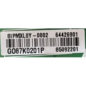 MAIN LG / EBU64426901 / EAX67453604(1.0) / 85092201 / PANEL LC430DGG (FK)(M3) / MODELO 43UV340H-UA.AUSYLJM