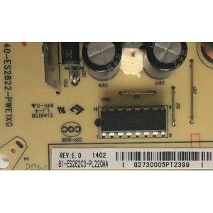 FUENTE DE PODER TCL / 81-ES282C3-PL220AA / 40-ES2822-PWE1XG / ES282C2 / PANEL LVW320NDCL / MODELO LE32HDF3010TATDAA