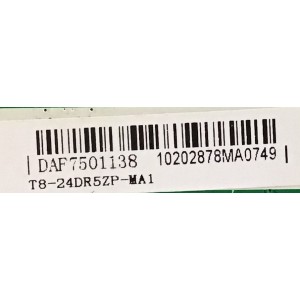 MAIN FUENTE (COMBO) INSIGNIA / T8-24DR5ZP-MA1 / 40-UX38M0-MAH2HG / V8-UX38001-LF1V205 / PANEL LVW240CMDX E3 V5 / MODELO NS-24ER310NA17