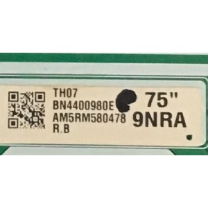 LED DRIVER SAMSUNG / BN44-00980E / L75S9NRA RHS / PANEL CY-TR075FLAV1H / MODELOS QN75Q90RAFXZA AA01 / QN75Q90RAFXZA FA02