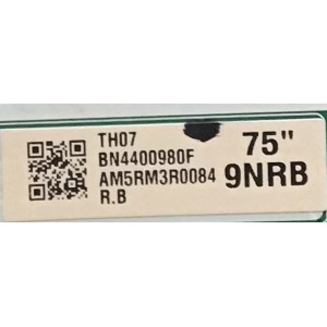 LED DRIVER SAMSUNG / BN44-00980F / L75S9NRB RHS / PANEL CY-TR075FLAV1H / MODELOS QN75Q90RAFXZA AA01 / QN75Q90RAFXZA FA02