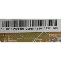 FUENTE DE PODER TOSHIBA / 75023680 / FSP055-4P01 / PK101V2140I / 3BS0274413GP / PANEL V236H1-LE4 REV.C3 / MODELO 24SLV411U