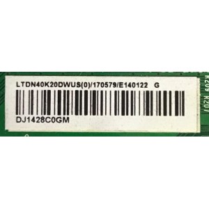 MAIN HISENSE LED 1080P 60Hz SMART TV / 170579 / RSAG7.820.5644/ROH / LTDN40K20DWUS / PANEL HD400DF-E37(010)\S1.B2 / MODELO 40H5