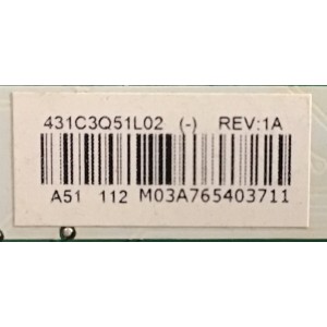 MAIN TOSHIBA / 75023635 / STL32T  VTV-L32710 / 461C3Q51L02 / 431C3Q51L02 / PANEL V315B5-LE1 REV.C2 / MODELO 32SLV411U