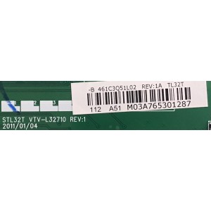 MAIN TOSHIBA / 75023635 / STL32T  VTV-L32710 / 461C3Q51L02 / 431C3Q51L02 / PANEL V315B5-LE1 REV.C2 / MODELO 32SLV411U