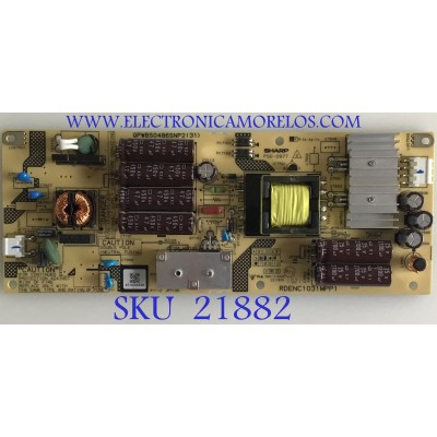 SUB FUENTE PARA MONITOR SHARP / RDENC1031MPP1 / QPWBS0486SNP2 (31) / PSD-0977 / MODELO PN-E703