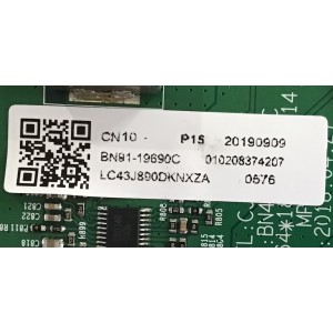 MAIN MONITOR SAMSUNG / BN91-19690C / BN41-02651C / PANEL CY-PN430LNLV1F / MODELO LC43J890DKNXZA FB02