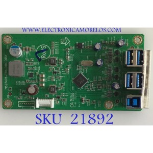 USB BOARD ACER / USBFQK2 / 715G7478-T01-000-005Y / QFUS0BA001000Q / PANEL TPM315WQ1 -DVR01-A REV:000A / MODELO XZ321QU