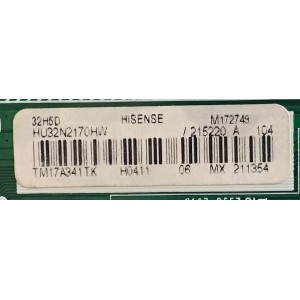 MAIN FUENTE (COMBO) HISENSE / 215220 / RSAG7.820.7619/ROH / 211354 / HU32N2170HW / PANEL JHD315N2H81-QL\S0\FM\ROH/ MODELO 32H5D
