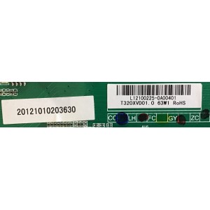 MAIN FUENTE (COMBO) ELEMENT / L12100225 / TP.MS3391.P91 / 20121010203630 / PANEL T320XVD01.0 / MODELO ELEFW327