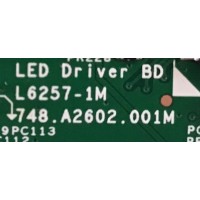 LED DRIVER DELL / 748.A2602.001M / L6257-1M / PANEL LM250WQ3(SS)(A1) / MODELO U2518DT