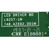 LED DRIVER DELL / 748.A2602.001M / L6257-1M / PANEL LM250WQ3(SS)(A1) / MODELO U2518DT