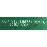 MAIN TOSHIBA / 631V0G00430 / 691V0G00430 / UCI VTV-L55731 REV:1A / 2992G / PANEL U500DU01 TW107 REV:CD1.AA / DISPLAY V500U2-T01 / MODELO 50LF711U20