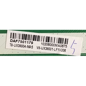 MAIN INSIGNIA / T8-UX38004-MA5 / 40-UX38NA-MAG2HG / V8-UX38001-LF1V206 / PANEL LVF480SSDX E6 V6 / MODELO NS-48DR510NA17