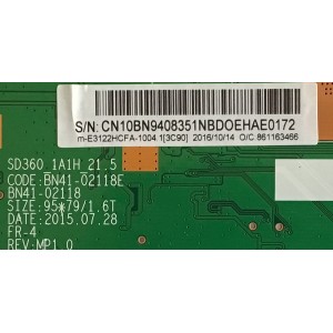 MAIN PARA MONITOR SAMSUNG / BN94-08351N / BN41-02118E / BN9408351N / PANEL HT215F01-100 B4 / MODELO LS22E310 BP01