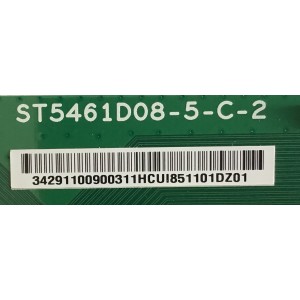 T-CON PARA TV TCL / NUMERO DE PARTE 34291100900311 / ST5461D08-5-C-2 / C054176BOF-A-7 / C054176BOF-A-14 / E202404 / PANEL LVU550NDBL / MODELO 55R625