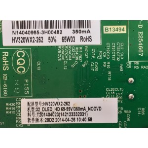 MAIN FUENTE PARA TV PROSCAN / T201404023 / TP.MS3393.PB851 / 142123332031 / N14040965 / PANEL CN32DA726 / MODELO PLDED3273A