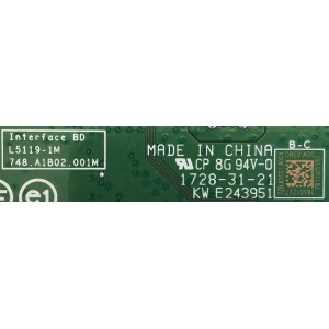 MAIN PARA MONITOR DELL / 7ZB.A1C01.A004 / 748.A1B02.001M / L5119-1M / PANEL LM270WF7 (SL)(D1) / MODELO P2717H