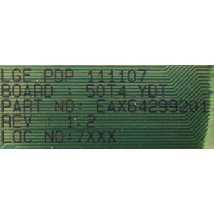 BUFFER  YDRVTP  PARA TV LG / EBR73748605 / EAX64299201 / PANEL PDP50T40010 / MODELO 50PA450-UF