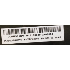 MAIN PARA TV INSIGNIA / 317GAAMB911CVT / TD.T950.61 / H1813639 / PANEL TPT3156B5-1A058.L / DISPLAY ST3151A05-8 / MODELO / NS-32DF310NA19