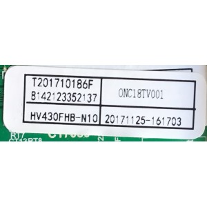 MAIN FUENTE PARA TV ONN / T201710186F / TP.MS3553.PB801 / 8142132252137 / C17220299 / PANEL HV430FHB-N10 / MODELO OMC18TV001 ESTA TARJETA ES CHINA Y ES UTILIZADA EN DIFERENTES MARCAS Y MODELOS / ENTRAR A DESCRIPCIÓN DEL PRODUCTO