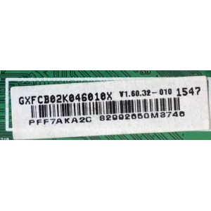 MAIN PARA TV VIZIO / GXFCB02K046 / 715G7484-M01-001-004Y / GXFCB02K046010X / PANEL TPT550J1-DUYSHA.G REV>S1F / MODELO E55-C1 LTC7SHAR