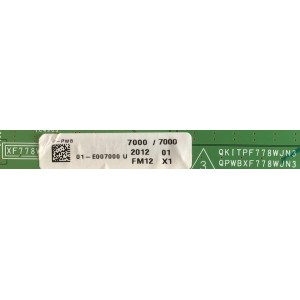 T-CON PARA TV SHARP / DUNTKF778FM12 / RUNTK4910TP / CPWBX4910TP / XF778WJN3 / DUNTK773WE12 / QKITPF778WJN3 / QPWBXF778WJN3 / PANEL LK800D3GW10Z / MODELOS LC-806400U / LC-60LE632U