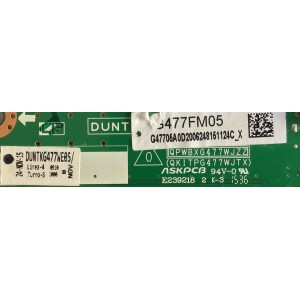 T-CON PARA TV SHARP / DUNTKG477FM05 / DUNTKG47 / G477FM05 / DUNTKG477WE05 / MODELO LE-80LE661U 