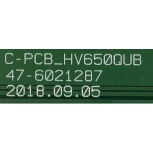 T-CON PARA TV HISENSE (( NUEVA ))  / NUM DE PARTE 44-9771483O / 47-6021287 / HV650QUBN90 / C-PCB_HV650QUB / 44-97714830 / PANEL TPT650J1-QUBF90.K / NUM DE DISPLAY HV650QUB-F90 / MODELOS 65R6000FM / 65R6E1 / ONA65UB19E07 / FW65R70F / 65PFL5604/F7 A