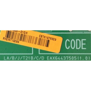 MAIN PARA TV LG / EBT61978329 / EAX64437505 (1.0) / SUSTITUTA EBT61978306 / PANEL LC470EUE-SEU1 / MODELOS 47LM4600-UC.AUSZLHR / 47LM4600-UC AUSZLUR
