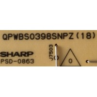 FUENTE DE PODER PARA TV SHARP / RUNTKA903WJQZ / QPWBS0398SNPZ (18) / PSD-0863 / MODELO LC-80LE632U