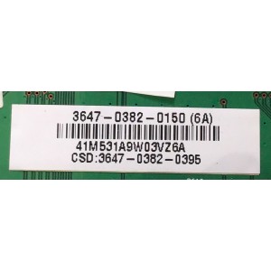 MAIN PARA TV VIZIO / 3647-0382-0150 / 0171-2272-3256 / 3647-0382-0395 / PANEL LC470WUH (SC)(R7) / MODELO 47LD500-UA.CUSWLHO