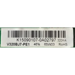 MAIN FUENTE PARA TV ELEMENT / K15090107 / TP.MS3393.PB801 / V320BJ7-PE1 / K15090107-0A02797 / MODELO 32'' / ESTA TARJETA ES CHINA Y ES UTILIZADA EN DIFERENTES MARCAS Y MODELOS / ENTRAR A DESCRIPCIÓN DEL PRODUCTO