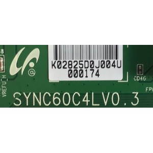 T-CON PARA TV NEC / LJ94-02825D / SYNC60C4LV0.3 / 02825D / PANEL LTI400HA02-001 / MODELO L408TM / P401