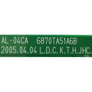 TARJETA DE VIDEO  PARA TV LG / 6870TA51A6B / AL-04CA / 5N68719MB018A00A / T5NT12352P / MODELOS 32LP1DC-UA / 32LX3DC-UA