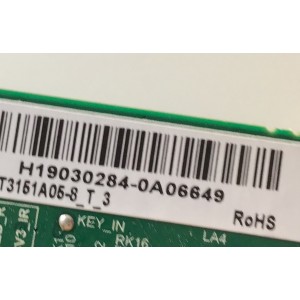 MAIN PARA TV TOSHIBA / 2T100000900DW / TD.T950.61 / FFCB0AA3890000 / PANEL U320DH05 TT105 / MODELO 32LF221U19