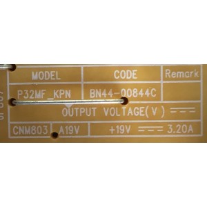 FUENTE DE PODER PARA TV SAMSUNG / BN44-00844C / P32MF_KPN / BN4400844C / PANEL CY-JJ032AGEV4H / MODELO HG32NE473SFXZA BA01