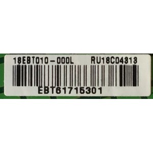 MAIN PARA TV LG / EBT61715301 / EAX63728604 (4) / RU18C04313 / PANEL PDP50R30111 / MODELO 50PV400-UB.AUSZLUR